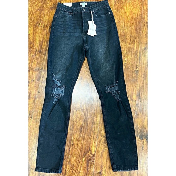Forever 21 Denim - Forever 21 Womens High Rise Skinny Black Stretch Denim Jeans Size 29 5-Pocket